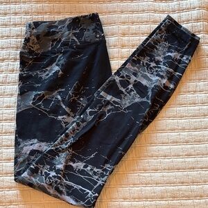 Black and Gray Marble Print Pact Organic Leggings